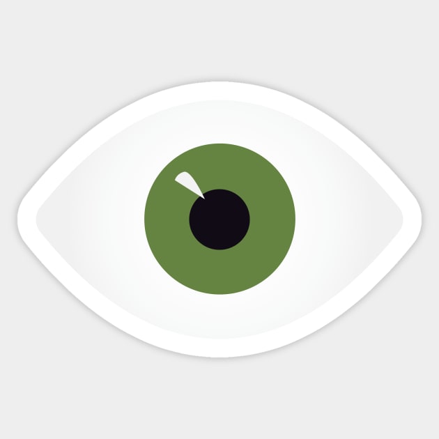 eye of green Sticker by directdesign